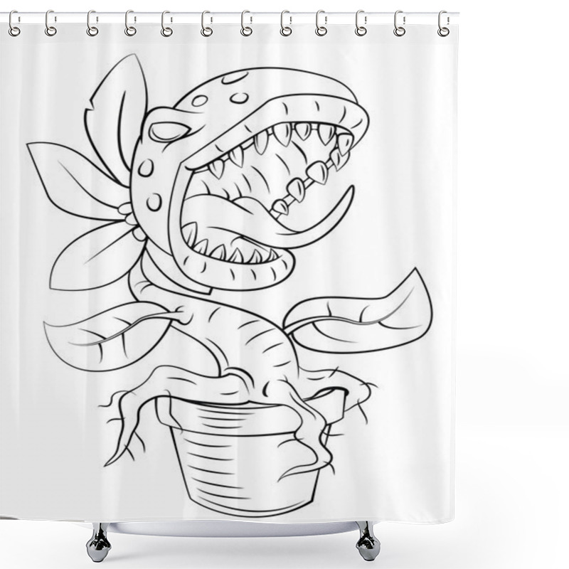 Personality  Plant Monster Shower Curtains