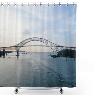 Personality  First Trans-american Bridge In Panama Shower Curtains