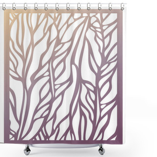 Personality  Vector Laser Cut Panel. Abstract Pattern Template For Decorative Shower Curtains