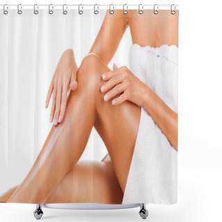 Personality  Beautiful Legs Of Young Woman Shower Curtains