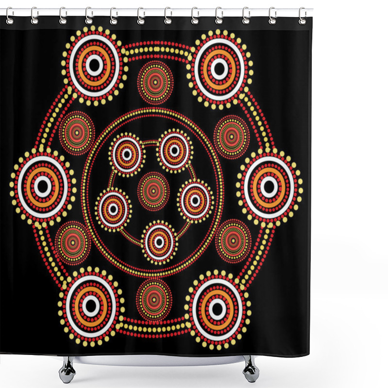 Personality  Illustration Based On Aboriginal Style Of Dot Painting. Shower Curtains