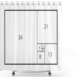 Personality  Golden Proportion. Template In Golden Proportion. Geometric Concept Shower Curtains