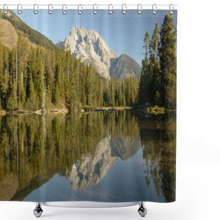 Personality  Grand Teton Wilderness Reflective Shower Curtains
