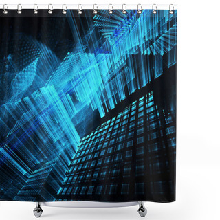 Personality  Abstract Fractal Background Shower Curtains