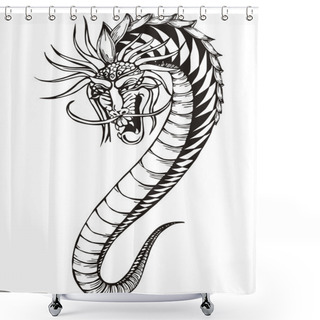Personality  Oriental Dragon Worm Shower Curtains