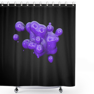 Personality  Deformed Purple Figure Shower Curtains