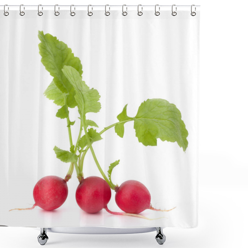 Personality  Small Garden Radish With Leaves Shower Curtains
