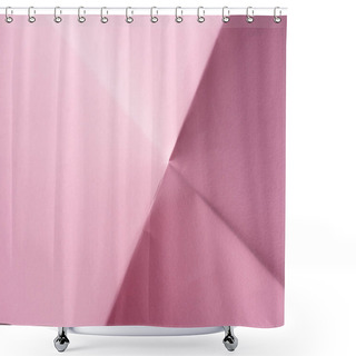Personality  Close-up Shot Of Folded Pink Paper For Background Shower Curtains