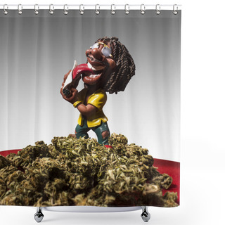 Personality  Rastaman Figure Shower Curtains