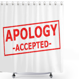 Personality  APOLOGY ACCEPTED Shower Curtains