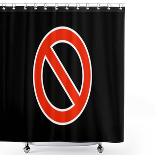 Personality  Prohibition Background. Restriction Background. Editable Vector. Shower Curtains