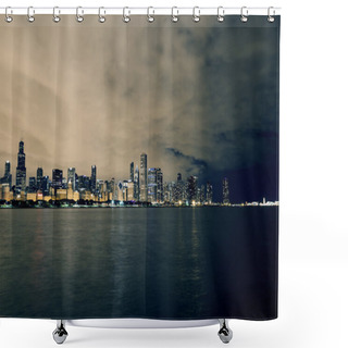 Personality  Chicago Downtown Shower Curtains