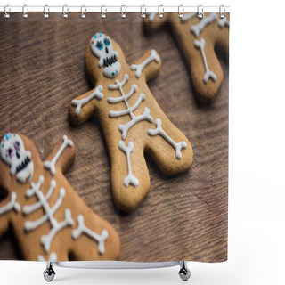 Personality  Composition Of Halloween Cookies Shower Curtains