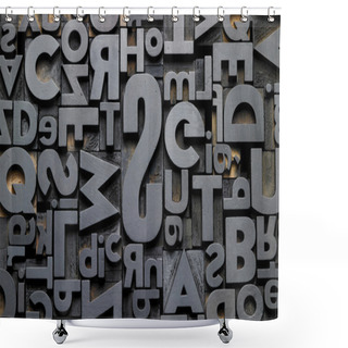Personality  Typefaces In Composition Shower Curtains