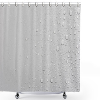 Personality  Water Droplets On A Gray Background Shower Curtains