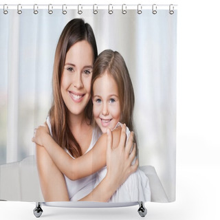 Personality  Mother And Daughter Hugging   Shower Curtains