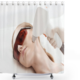 Personality  Woman Receiving Laser Treatment  Shower Curtains