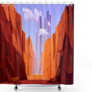 Personality  Grand Canyon With Road On Bottom, Park Of Arizona Shower Curtains