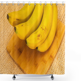 Personality  Bananas With Vintage Background Of Mexican Yute Shower Curtains