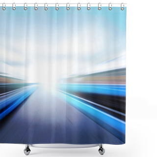 Personality  Speed On The Road Shower Curtains