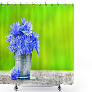 Personality  Beautiful Romantic Composition With Flowers. Greeting Card, Symb Shower Curtains