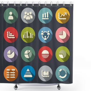 Personality  Infographics Icons Shower Curtains