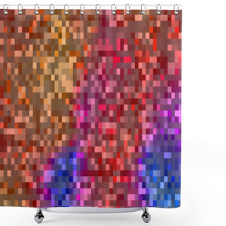 Personality  Pixel Background Shower Curtains