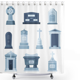 Personality  Tombs Stone Grave Shower Curtains