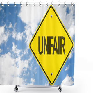 Personality  Unfair Road Sign Shower Curtains