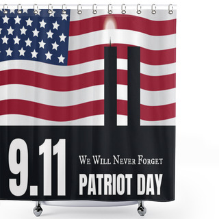 Personality  Patriot Day American Flag Stripes Background   Shower Curtains