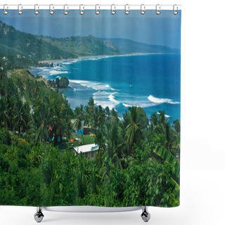 Personality  Panoramic View Of Barbados Island Shower Curtains