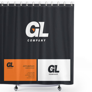 Personality  G & L Letter Logo   Shower Curtains