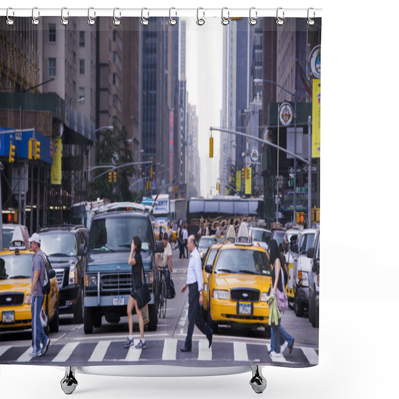 Personality  Crossing Street In New York Shower Curtains