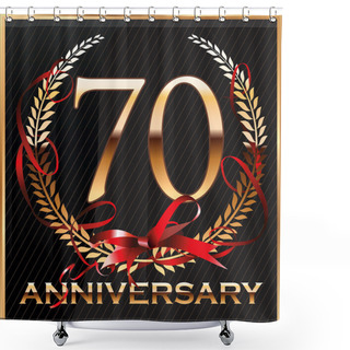 Personality  Anniversary Sign Collection, Retro Design Shower Curtains
