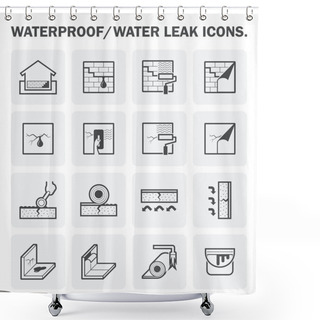 Personality  Waterproofing Vector Icon Shower Curtains