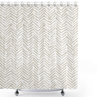Personality  Smeared Herringbone Seamless Pattern Design Shower Curtains