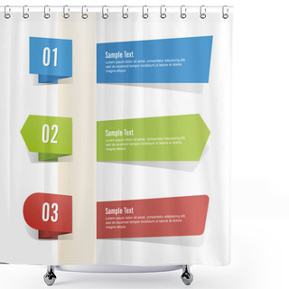 Personality  Vector Set Of Banners. Shower Curtains