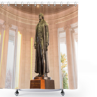Personality  Statue Of Thomas Jefferson Washington DC Shower Curtains