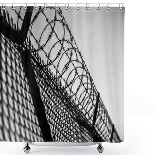 Personality  Prison Fence Shower Curtains