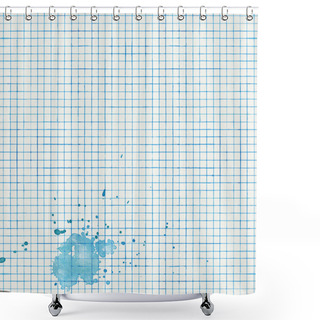 Personality  Watercolor Background With Blue Blotch Shower Curtains