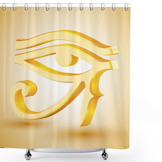 Personality  Gold Eye Of Horus. Shower Curtains