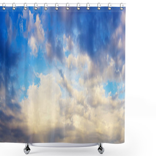 Personality  Panoramic View Of Cloud Sky Shower Curtains
