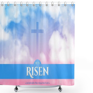 Personality  Christian Religious Design For Easter Celebration. Shower Curtains
