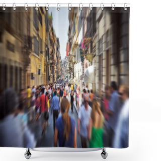 Personality  Crowd On A Narrow Italian Street Shower Curtains