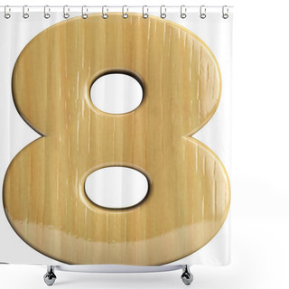 Personality  Wooden Number 8 - Eight Shower Curtains