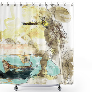 Personality  Cyclops Shower Curtains