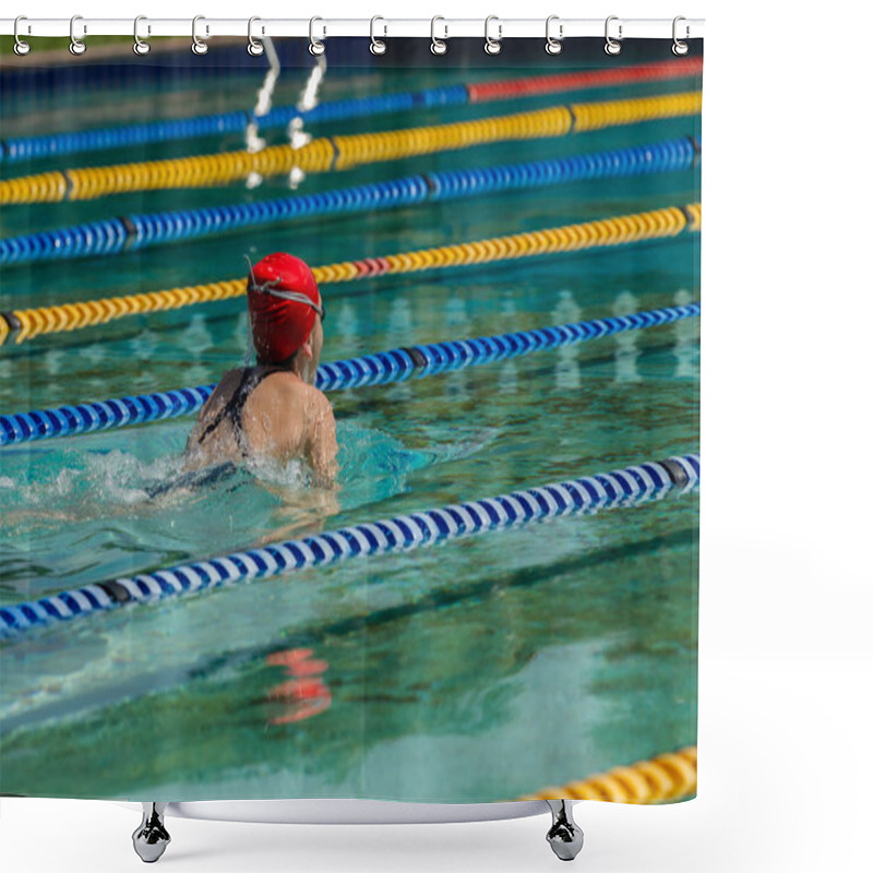 Personality  Swimming Girl shower curtains