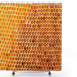 Personality  Yellow Beautiful Honeycomb With Honey, Background Shower Curtains