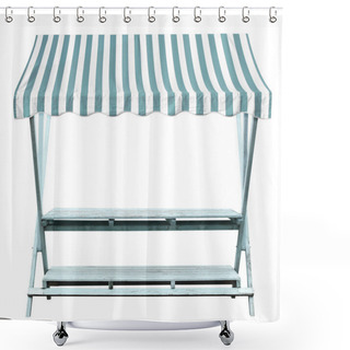 Personality  Market Stall With Stripped Awning Shower Curtains