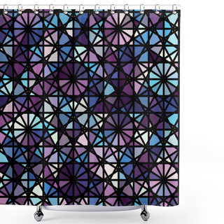 Personality  Abstract Geometric Pattern Shower Curtains